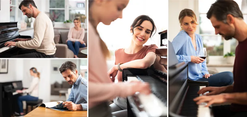 YAMAHA: Familie und Klavier